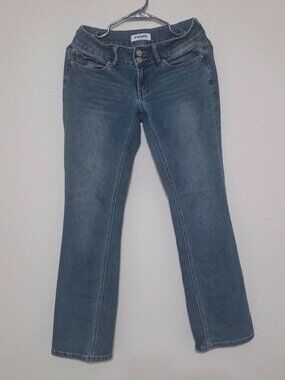 RSQ High Rise Bootcut Jeans Size 26 Stretch Denim Medium Wash Double Button Y2K